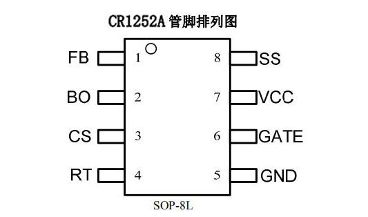 啟達啟臣微CR1252A可代替ncp1252A芯片